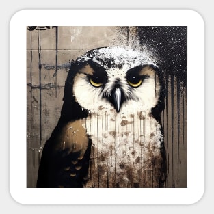 Art should comfort the disturbed and disturb the comfortable - Awesome Owl #9 Sticker